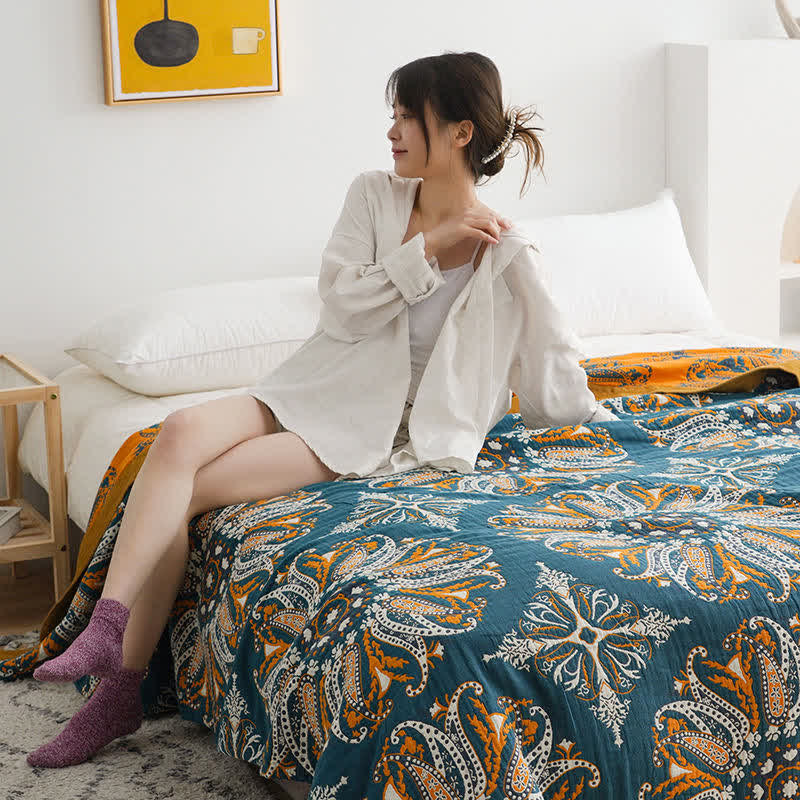 Cotton Gauze Quilt | 100% Organic Cotton | Reversible Design