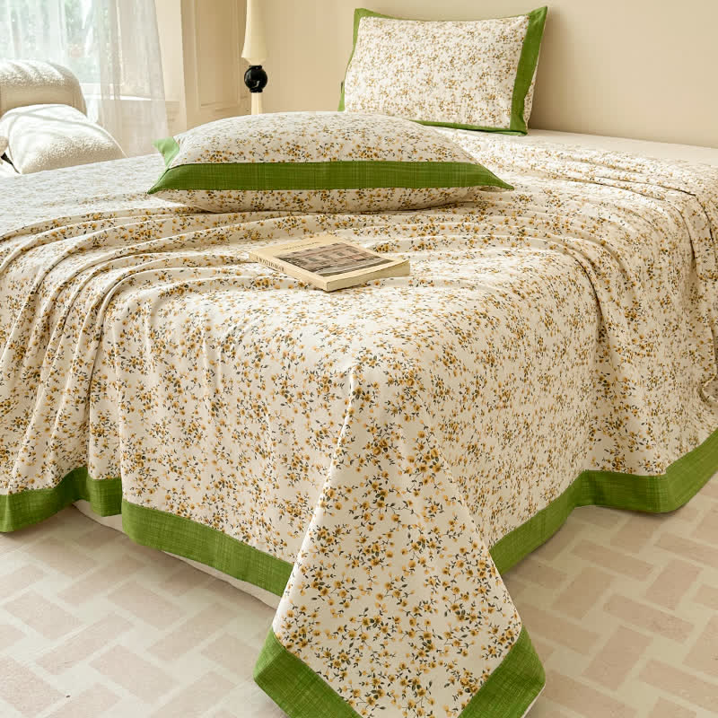 Cotton Floral Coverlet | Breathable & Eco-Friendly | Full, Queen, King Sizes