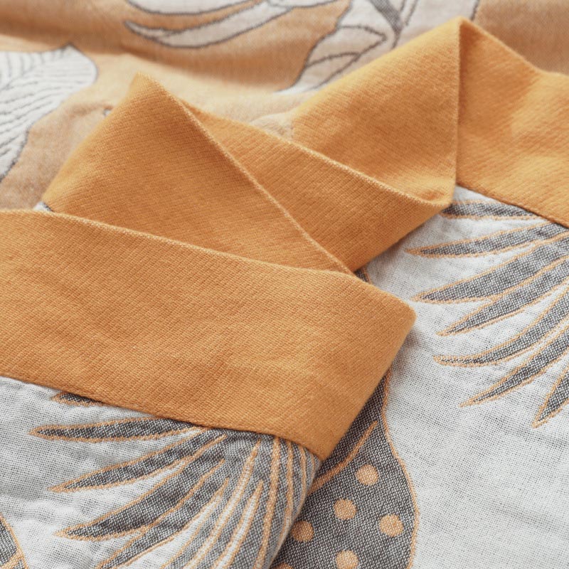 Cotton Gauze Throw Blanket | Reversible Design | 59" x 79"
