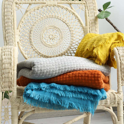 Cozy Solid Color Blanket | Soft Acrylic Fiber | 127cm x 152cm