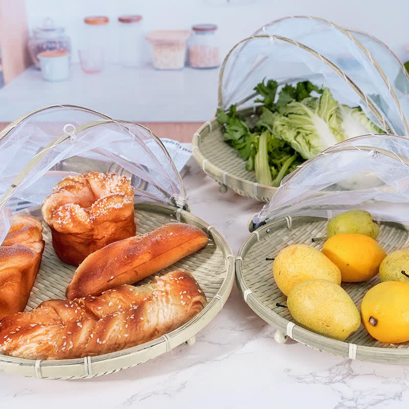 Hand-Woven Wicker Food Basket | Eco-Friendly Natural Material | Multi-Purpose Tray