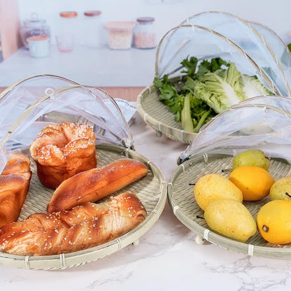Hand-Woven Wicker Food Basket | Eco-Friendly Natural Material | Multi-Purpose Tray