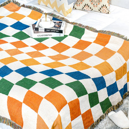 Checkerboard Blanket | Soft Polycotton | Multiple Sizes