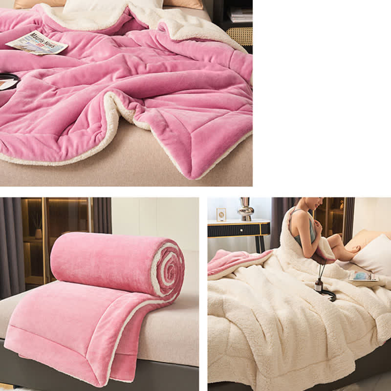 Double Velvet Throw Blanket | Soft Polyester | Full Size 71"W x 79"L