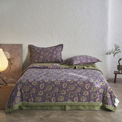 Floral Quilt Set | 100% Organic Cotton | Queen Size