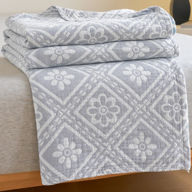 Cotton Gauze Jacquard Quilt | 100% Organic Cotton | Full/Queen Size