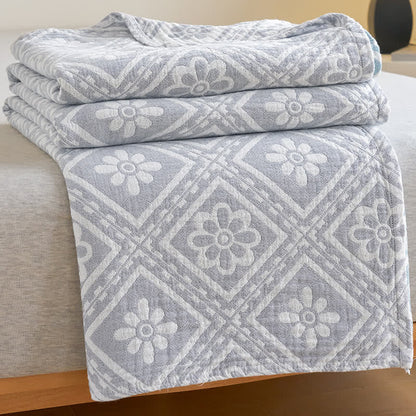 Cotton Gauze Jacquard Quilt | 100% Organic Cotton | Full/Queen Size