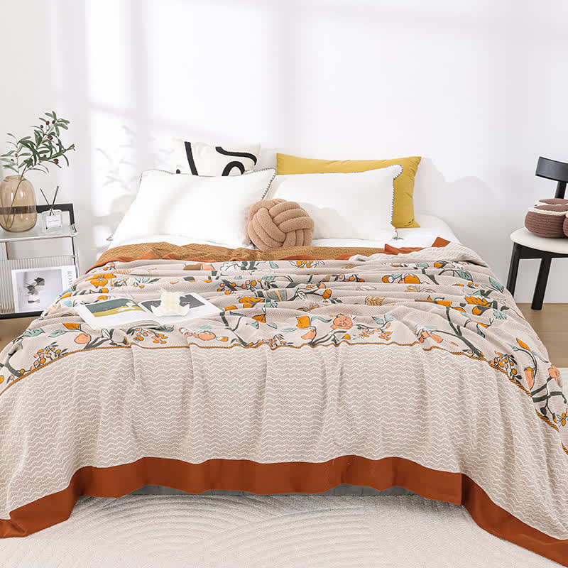 Cotton Floral Quilt | Soft Gauze Fabric | King Size
