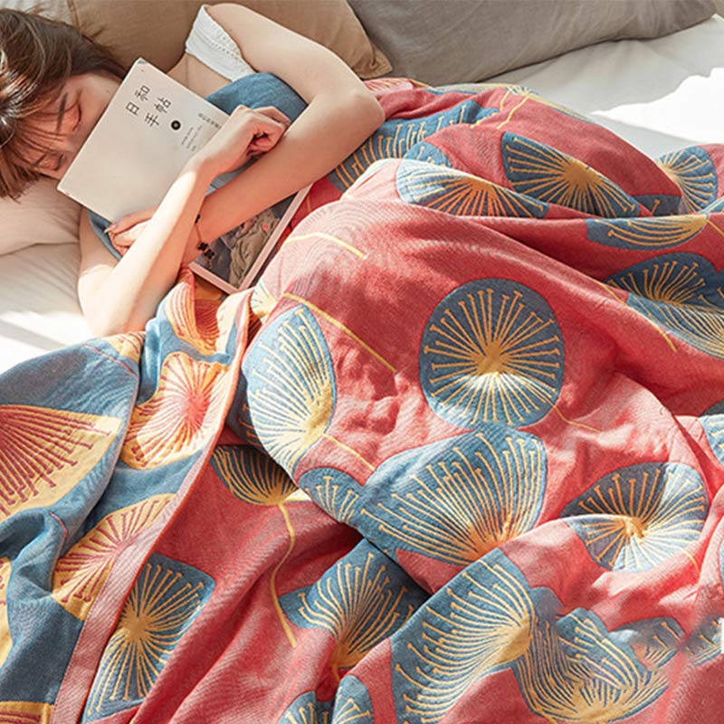 Dandelion Print Quilt | 100% Organic Cotton | King Size