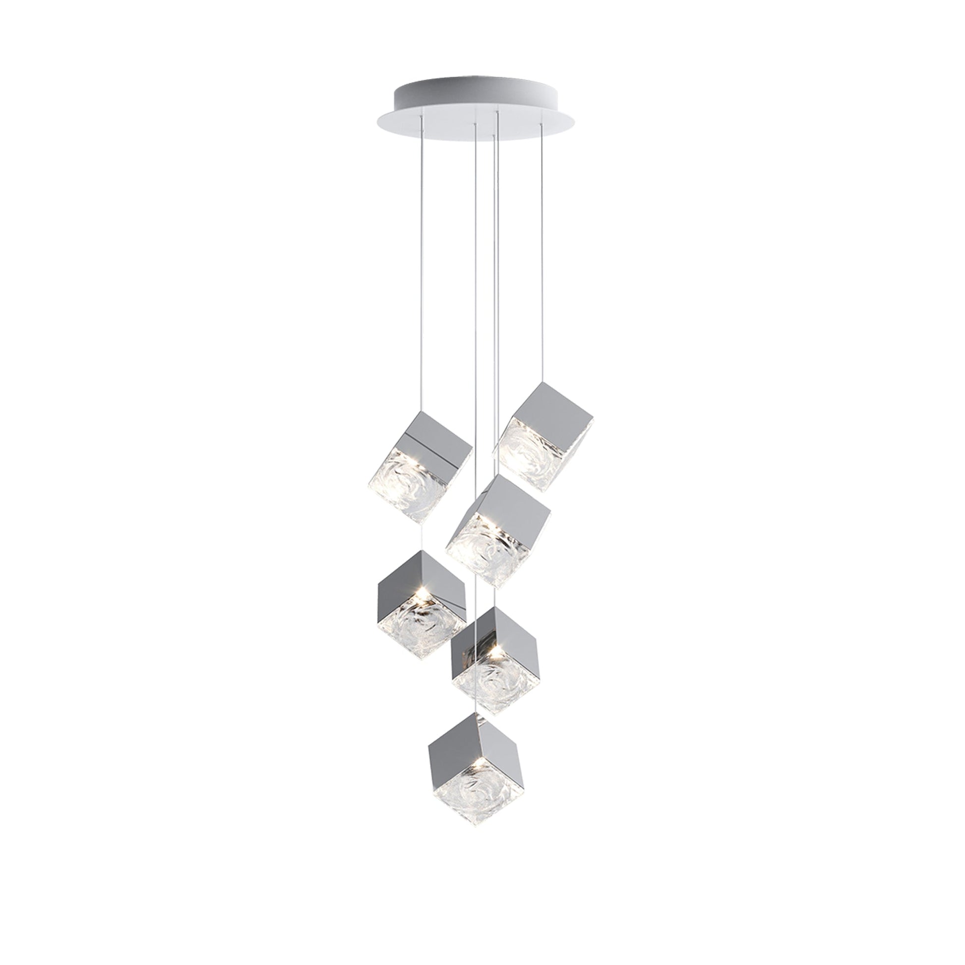 Square Art Glass Chandelier