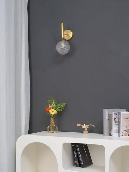 Nordica Wall Lamp | Brass & Glass | Clear & White Shades