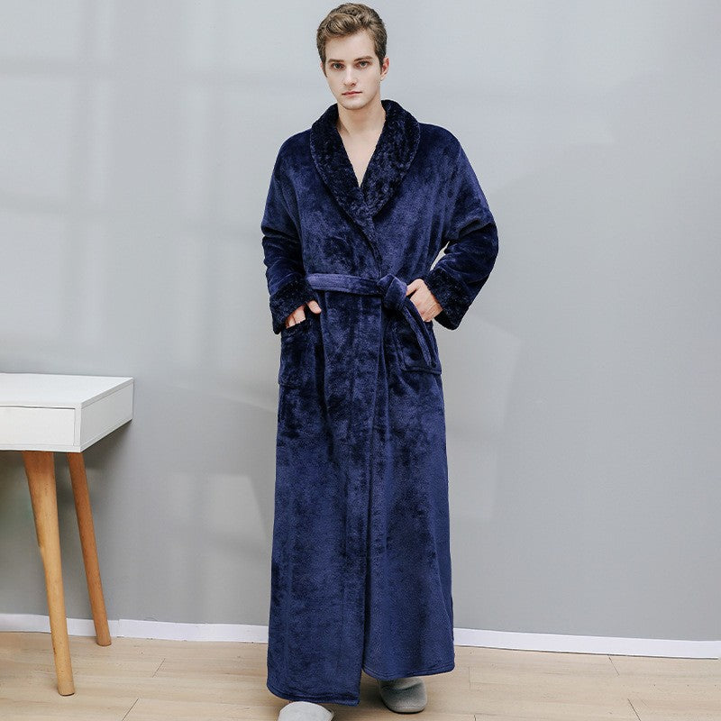 Flannel Bathrobe | Soft Polyester | Solid Color