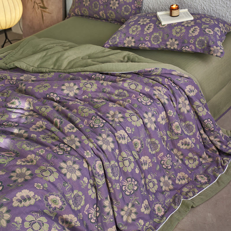 Floral Quilt Set | 100% Organic Cotton | Queen Size