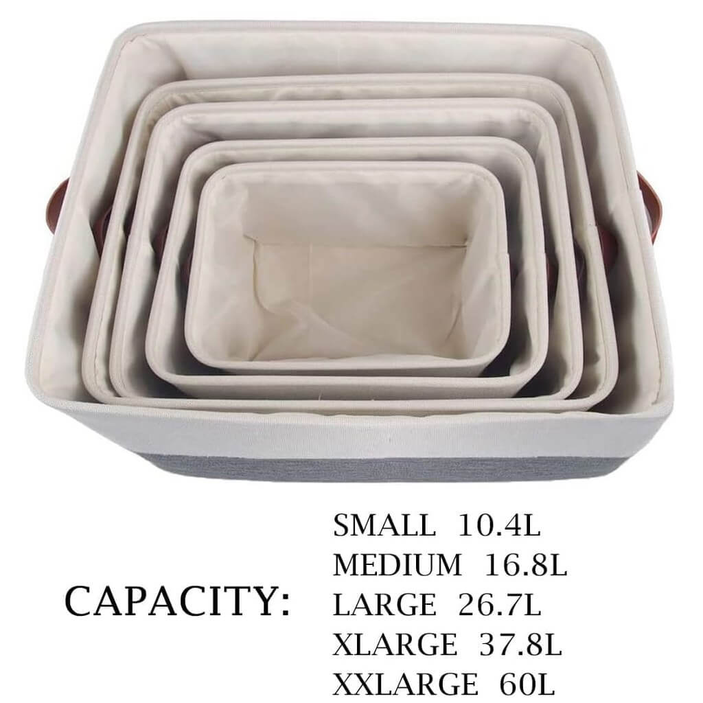 Waterproof Foldable Storage Box | Three-Layer Material | Cold Grey & White