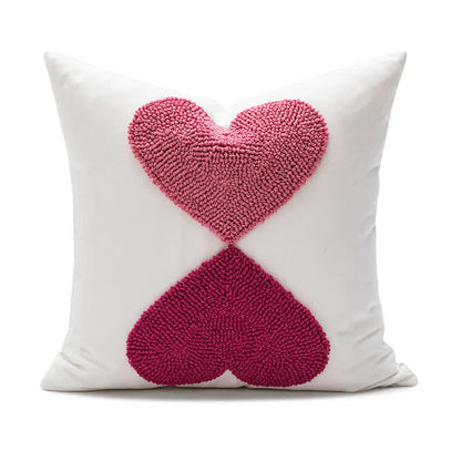 Valentine's Day Pillow Cover | Embroidered Polycotton | 18" x 18"