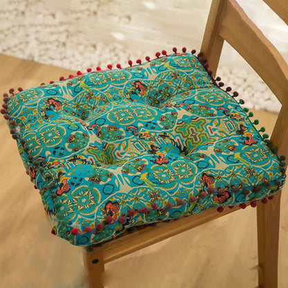 Bohemian Floor Cushion | Cotton & Polypropylene | Square 16" or Round 21"