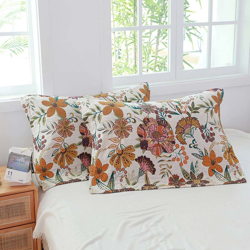 Cotton Gauze Pillow Towels | Breathable & Skin-Friendly | Set of 2