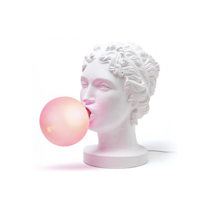 Wonder Table Lamp | Resin & Glass | Pink Bubble Design