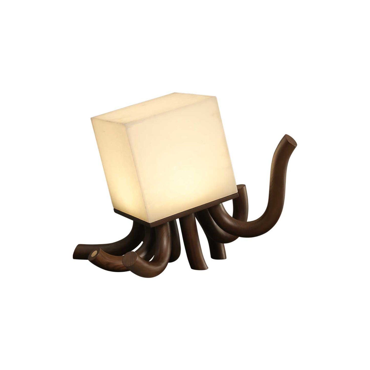 Octavia Table Lamp | Hand-Carved Wood & Alabaster | 39cm or 55cm