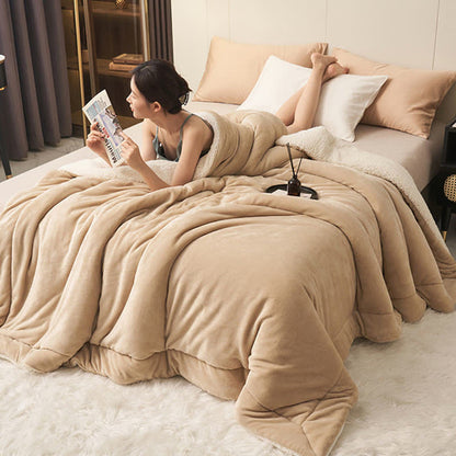 Double Velvet Throw Blanket | Soft Polyester | Full Size 71"W x 79"L