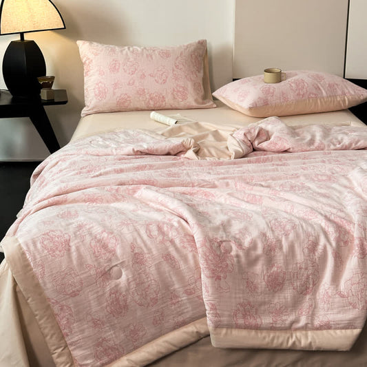 Cotton Gauze Bedding Set | 100% Organic Cotton | 4-Piece Full/Queen