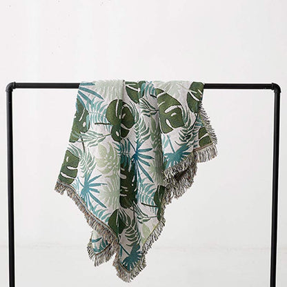 Palm Pattern Sofa Cover | Double-Sided Design | Multiple Sizes Available