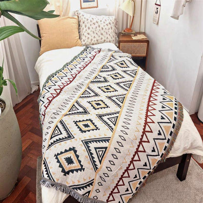 Geometric Blanket | Cotton-Polyester Blend | Multiple Sizes
