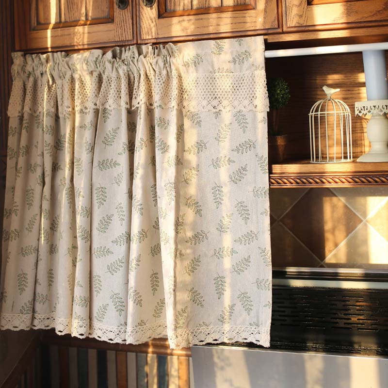 Cotton Linen Cabinet Curtain | Easy Install Rod Pocket | Machine Washable