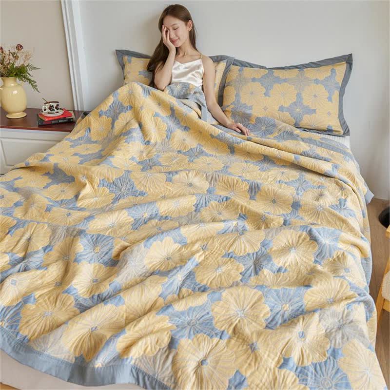 Cotton Gauze Quilt | Double Layer Breathable | Full/Queen/King Sizes