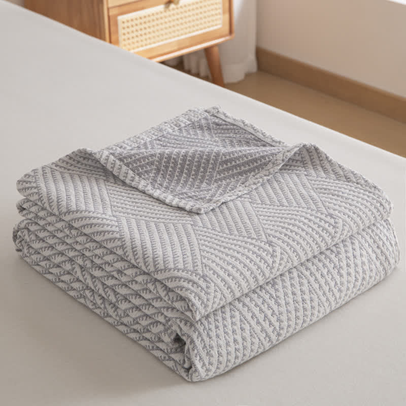 Neutral Diamond Print Quilt | 100% Organic Cotton | Full/Queen Size