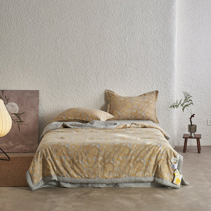 Floral Cotton Gauze Bedding Set | 100% Organic Cotton | Available in Full, Queen, King