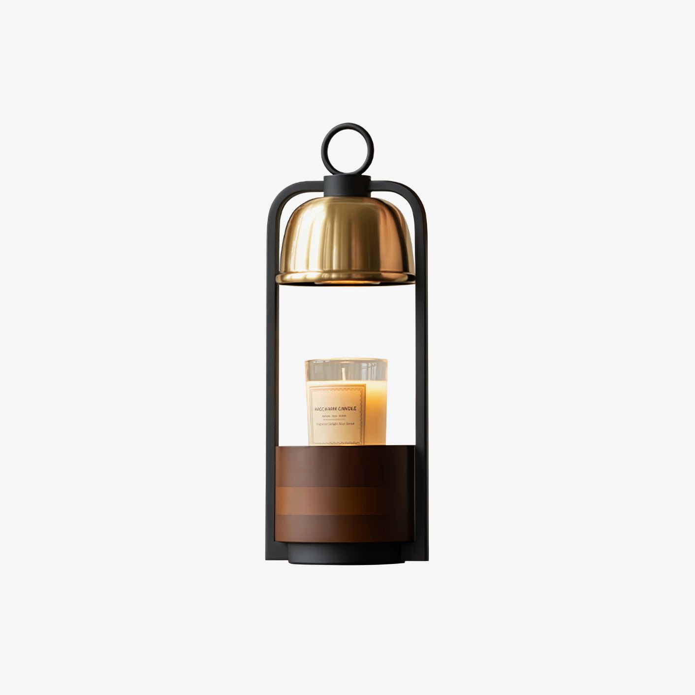 Lunara Candle Warmer Lamp | Wood, Brass | Gold, Walnut, Black
