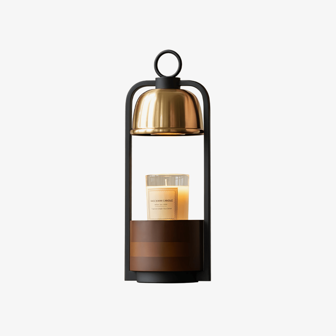 Lunara Candle Warmer Lamp | Wood, Brass | Gold, Walnut, Black