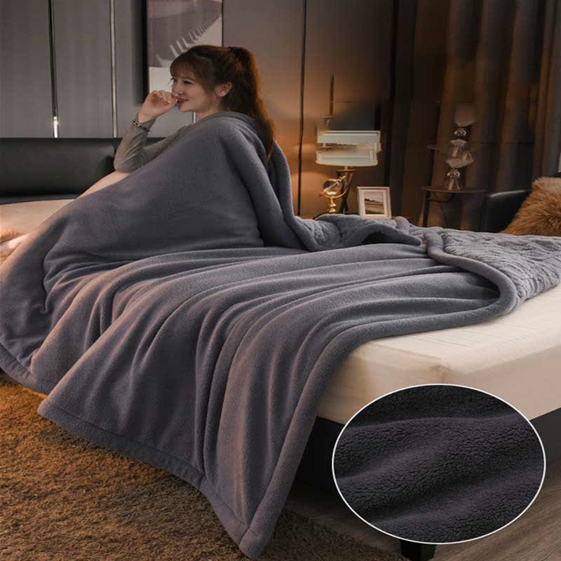Fleece Throw Blanket | Double-Sided Microfiber Velvet | Full Size 71"x79"