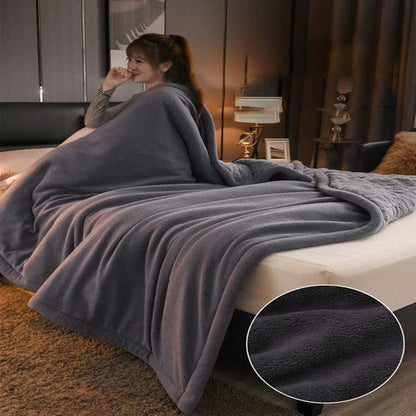 Fleece Throw Blanket | Double-Sided Microfiber Velvet | Full Size 71"x79"