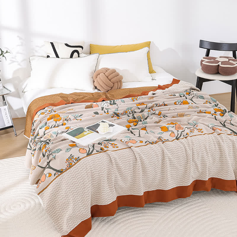Cotton Floral Quilt | Soft Gauze Fabric | King Size