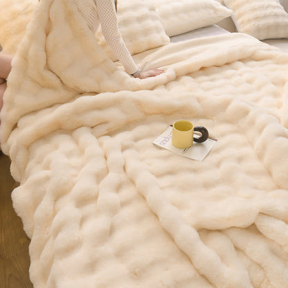 Velvet Throw Blanket | Thick & Soft | Full/Queen Size