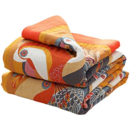 Toucan Bird Reversible Quilt | 100% Organic Cotton | Queen Size