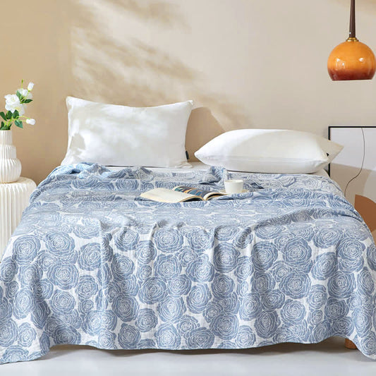 Cotton Quilt | 100% Organic Cotton | Full/Queen Size | Rose Print