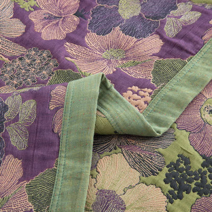 Reversible Floral Cotton Gauze Quilt | 100% Organic Cotton | Available in Full, Queen, Cal King, King Sizes