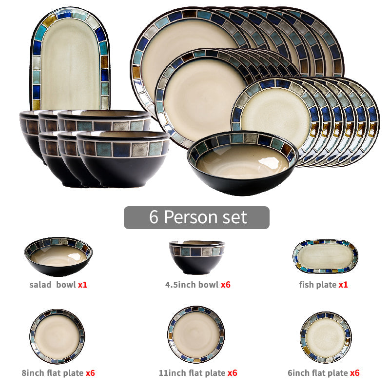 Hyra Dinnerware Set | Stoneware | 4, 6, or 8 Person Sets