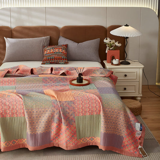 Colorful Reversible Quilt | 100% Organic Cotton | Full/Queen/King Sizes