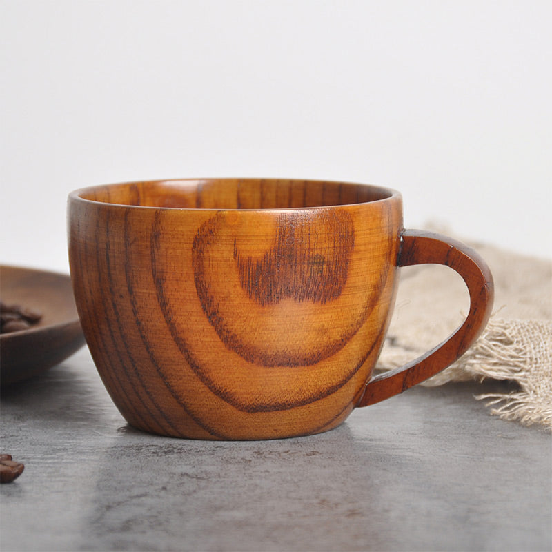 Natural Wooden Tea Cup Set | Eco-Friendly Jujube Wood | 2 Pieces