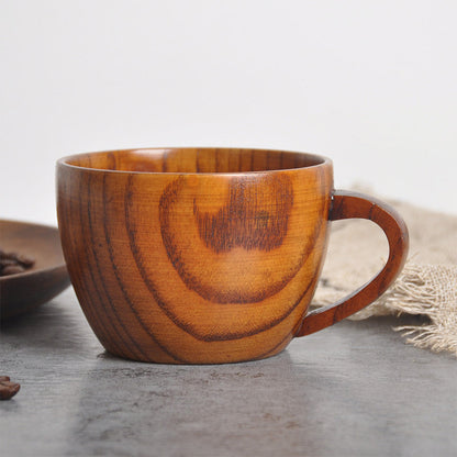 Natural Wooden Tea Cup Set | Eco-Friendly Jujube Wood | 2 Pieces