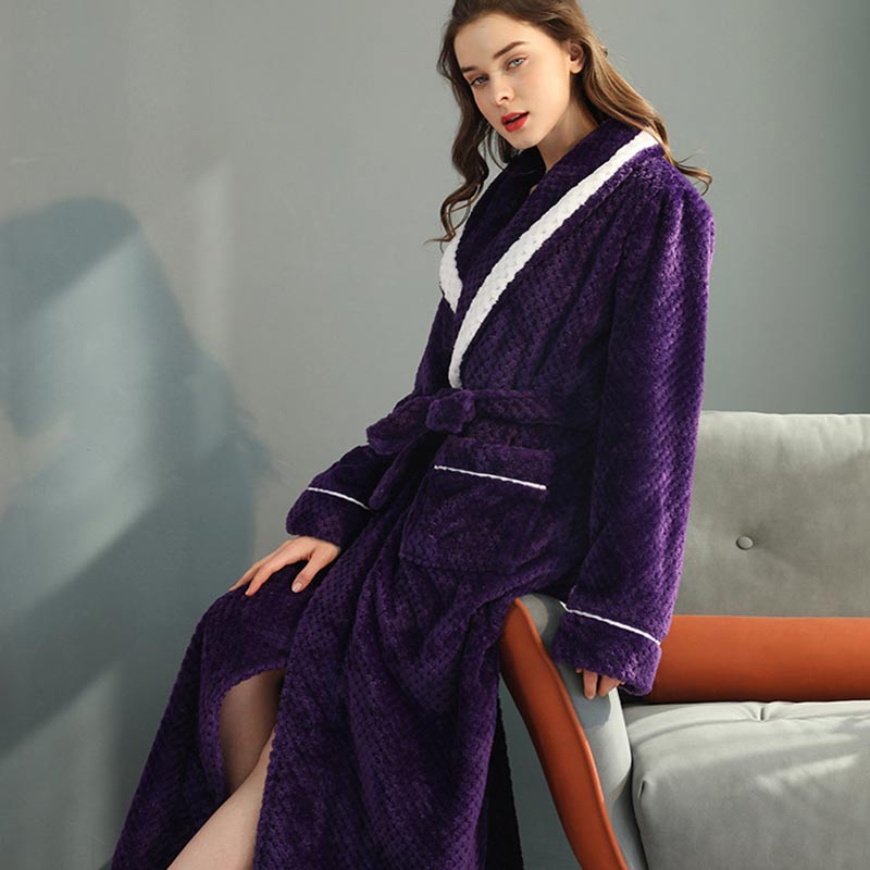 Thick Fleece Bathrobe | Skin-Friendly Material | Playful Prints