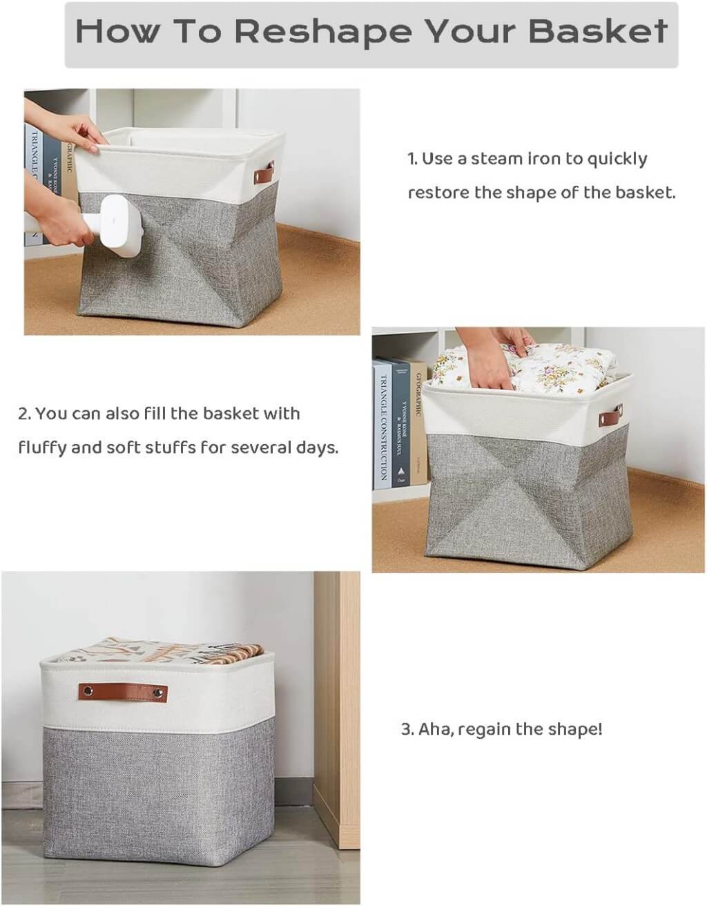 Waterproof Foldable Storage Box | Three-Layer Material | Cold Grey & White
