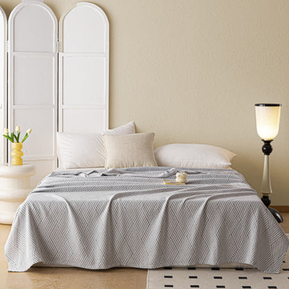 Neutral Diamond Print Quilt | 100% Organic Cotton | Full/Queen Size