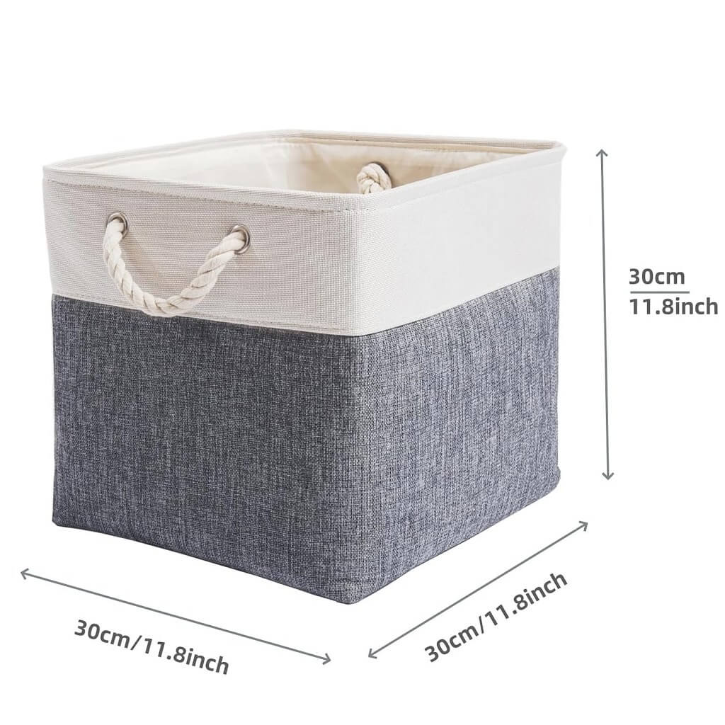 Fabric Storage Baskets | Set of 3 | 30cm Cube
