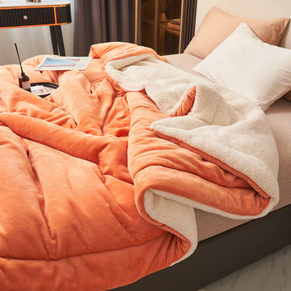 Double Velvet Throw Blanket | Soft Polyester | Full Size 71"W x 79"L