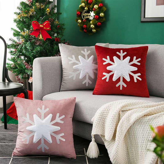Christmas Snowflake Pillow Case | Polyester | 1 Piece